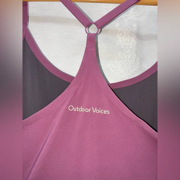 Outdoor Voices Exercise Dress. Racerback tennis dress w/pockets, Plum/Mauve, XL - Picture 12 of 16